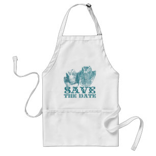 Bluestone Teal Western Horse Ranch Farm Wedding Adult Apron