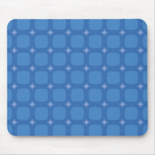 Bluesville Retro Rounded Squares Mouse Pad