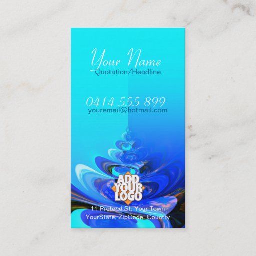 Customizable BlueSwirl Shell Business Card