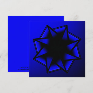 Bluesy Blue Gradient Star Bow Card
