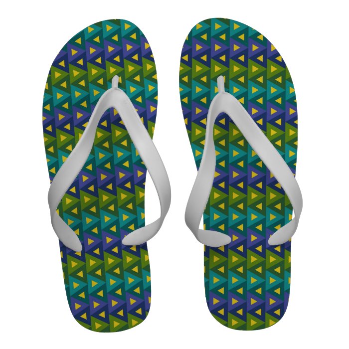 Bluesy Triangle Flip Flops (men)