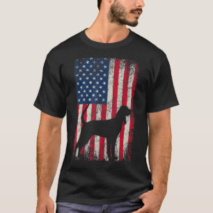Bluetick Coonhound 4th July American Usa Flag Dog  T-Shirt