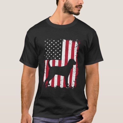 Bluetick Coonhound 4Th July American Usa Flag Dog  T_Shirt