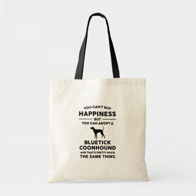 Bluetick Coonhound Adoption Happiness Tote Bag (Front)