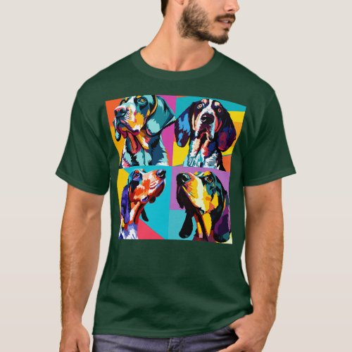 Bluetick Coonhound Art Dog Lover Gifts 3 T_Shirt