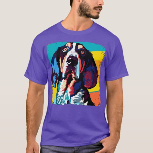Bluetick Coonhound Art Dog Lover Gifts T_Shirt