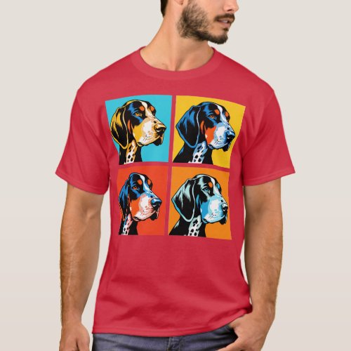 Bluetick Coonhound Art Dog Lovers T_Shirt