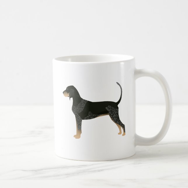 Bluetick Coonhound Basic Breed Customizable Design Coffee Mug (Right)