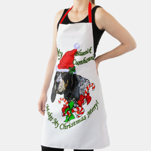 Bluetick Coonhound Christmas Apron