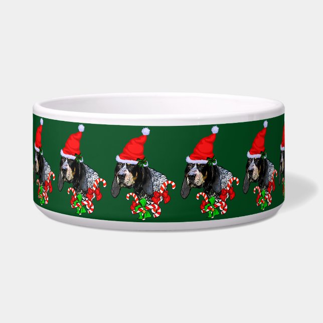 Bluetick Coonhound Christmas  Bowl (Front)