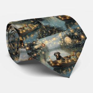 Bluetick Coonhound Christmas Festive Voyage Neck Tie