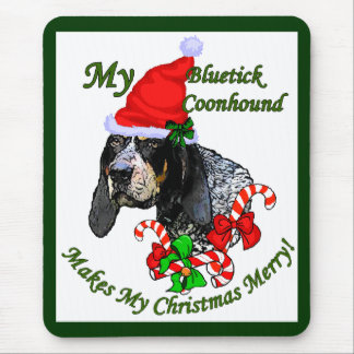 Bluetick Coonhound Christmas Gifts Mouse Pad