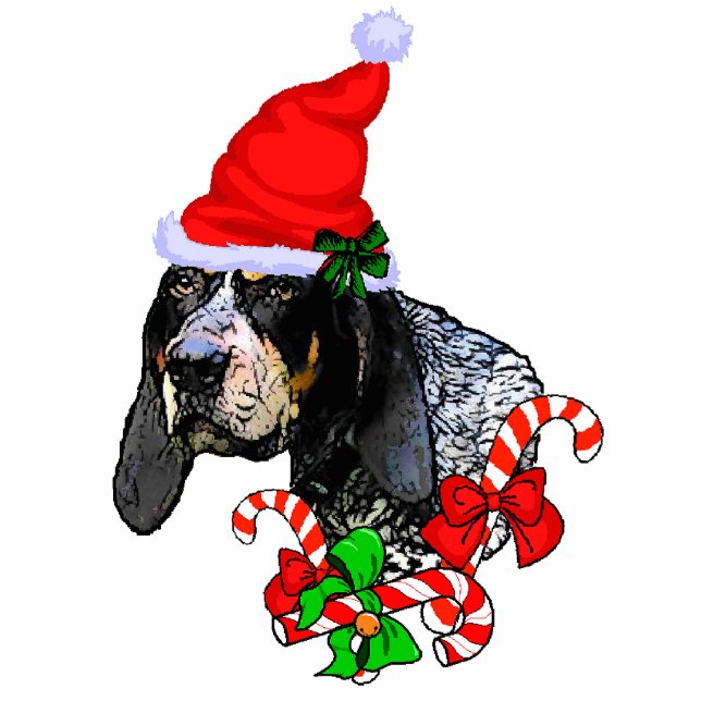 Bluetick Coonhound Christmas Gifts Statuette (Front)