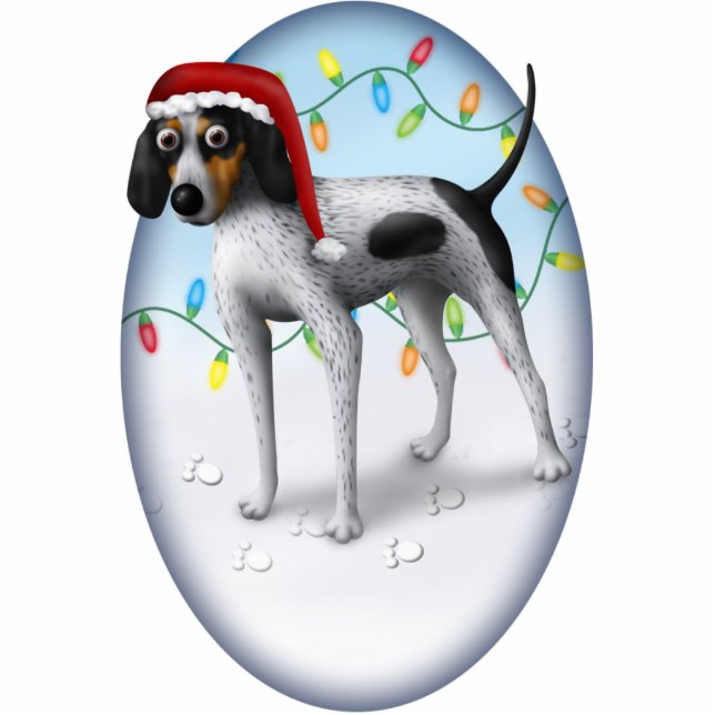 Bluetick Coonhound Christmas Ornament (Front)