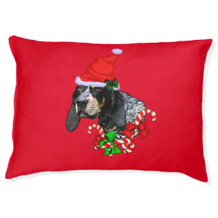 Bluetick Coonhound Christmas Pet Bed