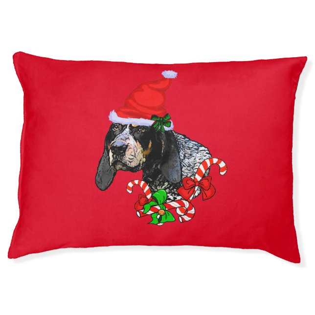 Bluetick Coonhound Christmas  Pet Bed (Front)