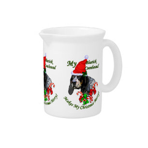 Bluetick Coonhound Christmas Pitcher
