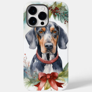 Bluetick Coonhound Christmas Wreath Festive Pup Case-Mate iPhone 14 Pro Max Case