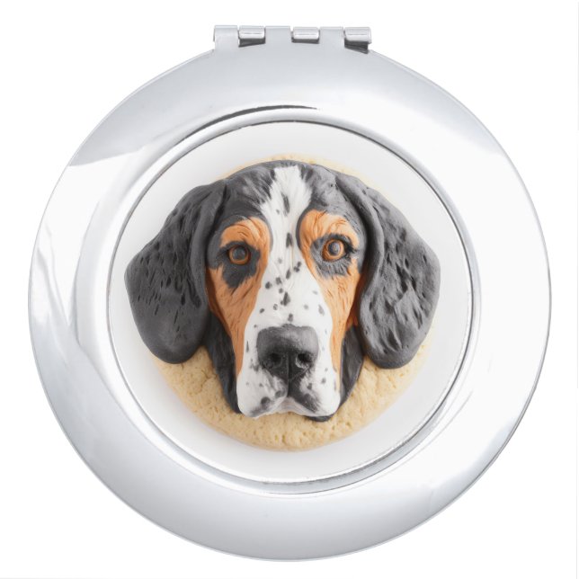 Bluetick Coonhound Dog 3D Inspired Compact Mirror (Front)