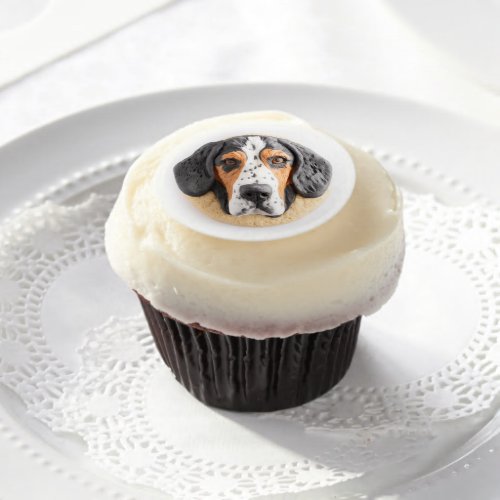 Bluetick Coonhound Dog 3D Inspired Edible Frosting Rounds
