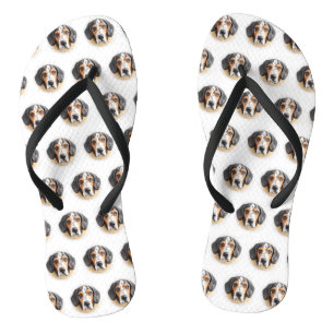 Bluetick Coonhound Dog 3D Inspired Flip Flops