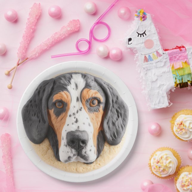 Bluetick Coonhound Dog 3D Inspired Paper Plates (Party)