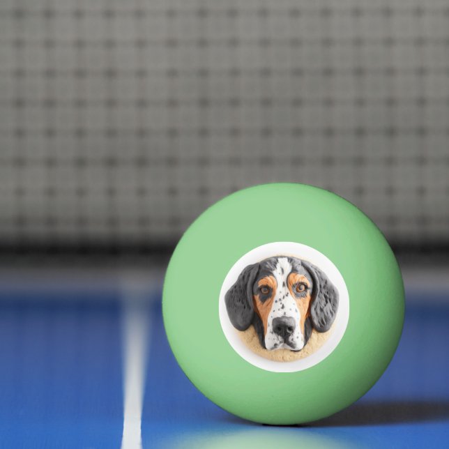 Bluetick Coonhound Dog 3D Inspired Ping Pong Ball (Net)