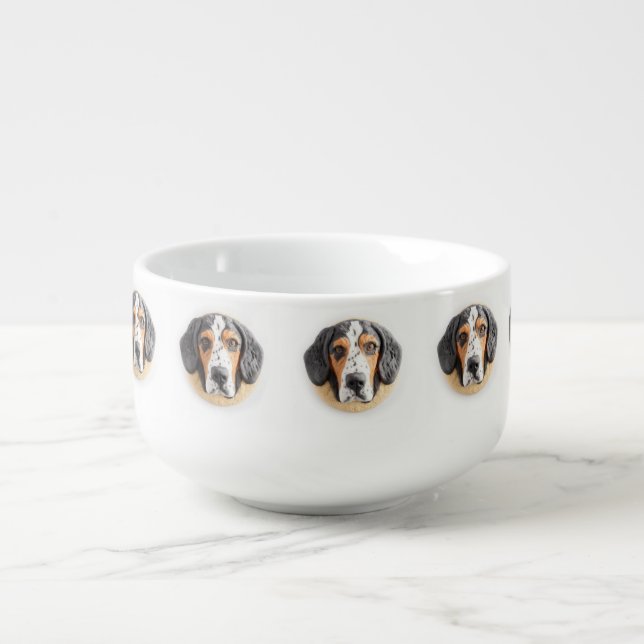 Bluetick Coonhound Dog 3D Inspired Soup Mug (Front)