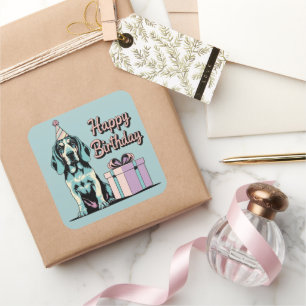 Bluetick Coonhound Dog Colorful Square Sticker