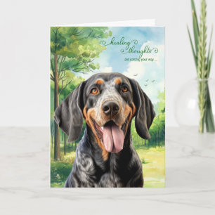 Bluetick Coonhound Dog Country Meadow Get Well Card