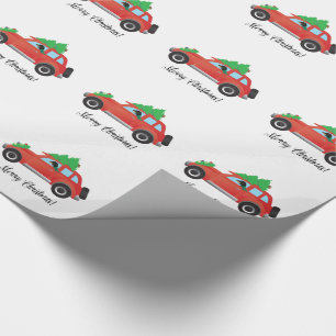 Bluetick Coonhound Dog Driving Christmas Car Wrapping Paper