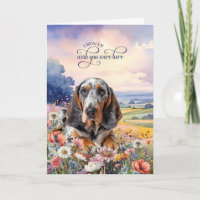 Bluetick Coonhound Dog Wildflowers Miss You