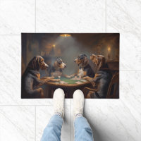 Bluetick Coonhound Dogs Playing Poker Art