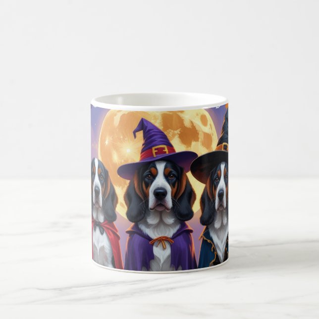 Bluetick Coonhound Dogs Pumpkin Halloween Funny Coffee Mug (Center)