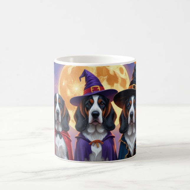 Bluetick Coonhound Dogs Pumpkin Halloween Funny Coffee Mug (Center)