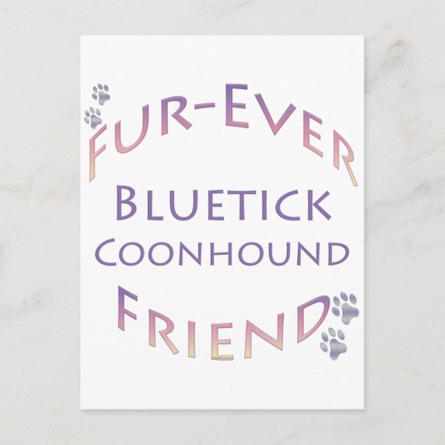 Bluetick Coonhound Furever Postcard (Front)