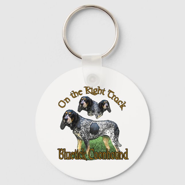 Bluetick Coonhound Gifts Keychain (Front)