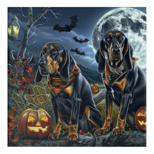 Bluetick Coonhound Halloween Spooky Acrylic Print