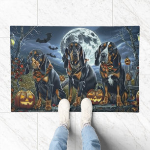 Bluetick Coonhound Halloween Spooky Doormat