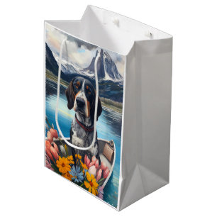 Bluetick Coonhound on a Paddle: A Scenic Adventure Medium Gift Bag