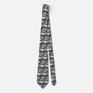 Bluetick Coonhound on a Paddle: A Scenic Adventure Neck Tie