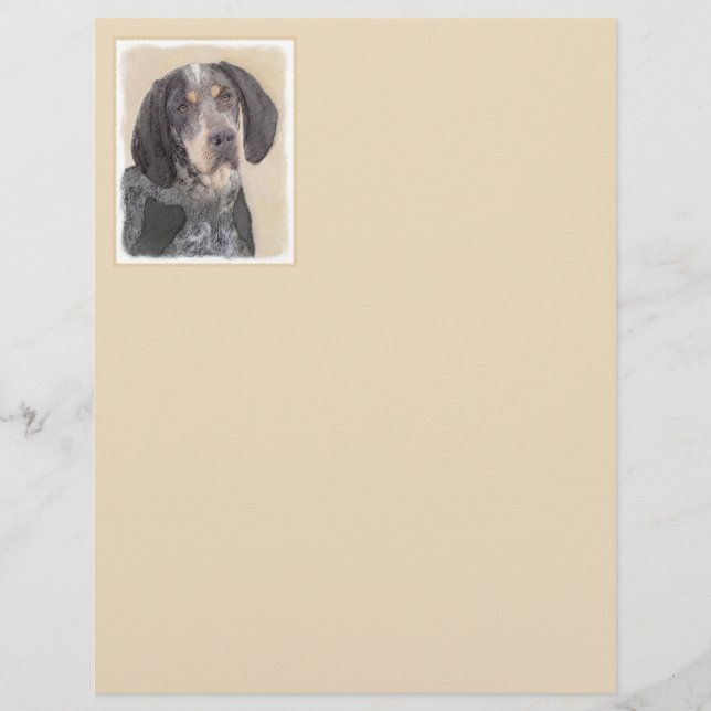 Bluetick Coonhound Painting - Cute Original Dog Ar (Front)