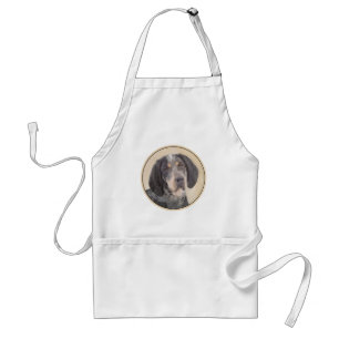 Bluetick Coonhound Painting - Cute Original Dog Ar Adult Apron