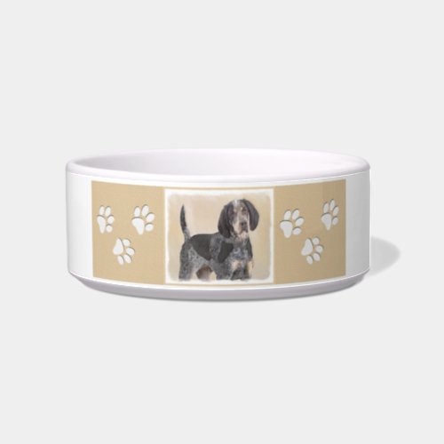 Bluetick Coonhound Painting _ Cute Original Dog Ar Bowl