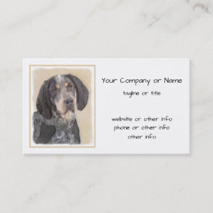 Bluetick Coonhound Painting - Cute Original Dog Ar Business Card