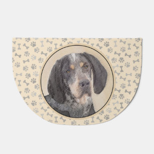 Bluetick Coonhound Painting - Cute Original Dog Ar Doormat