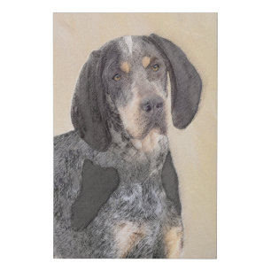 Bluetick Coonhound Painting - Cute Original Dog Ar Faux Canvas Print