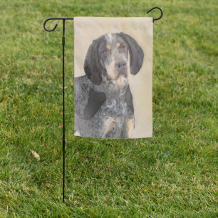 Bluetick Coonhound Painting - Cute Original Dog Ar Garden Flag