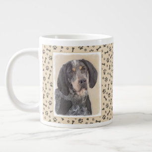 Bluetick Coonhound Painting - Cute Original Dog Ar Giant Coffee Mug