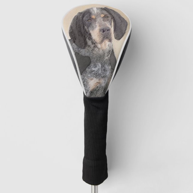 Bluetick Coonhound Painting - Cute Original Dog Ar Golf Head Cover (Front)